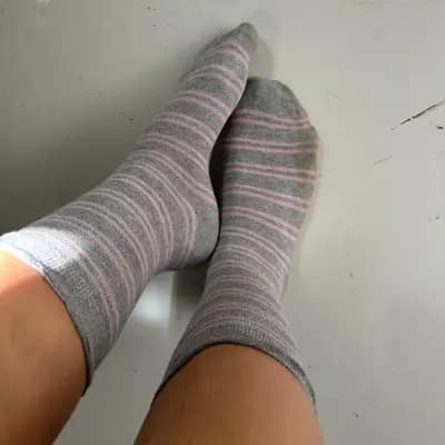 Getragene Reitsocken
