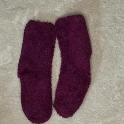 Dicke Plüschsocken in Deep Pink