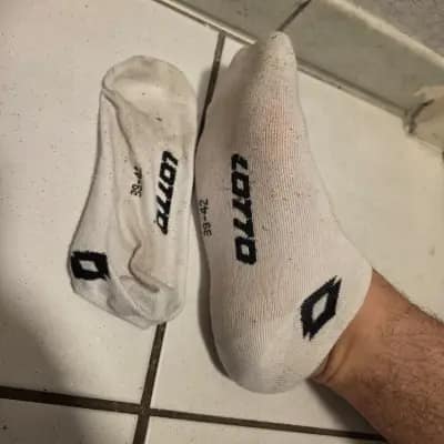 Weiße Lotto Socken Gr. 39–42 – 2 Tage getragen