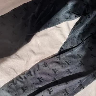 🖤 Getragene Nylon-Leggings mit Schleifen von der Rubens Lady