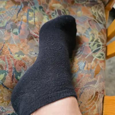 Getragene Sneakersocken aus meinem Alltag