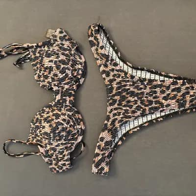 Leoparden Bikini-Set (smocked)