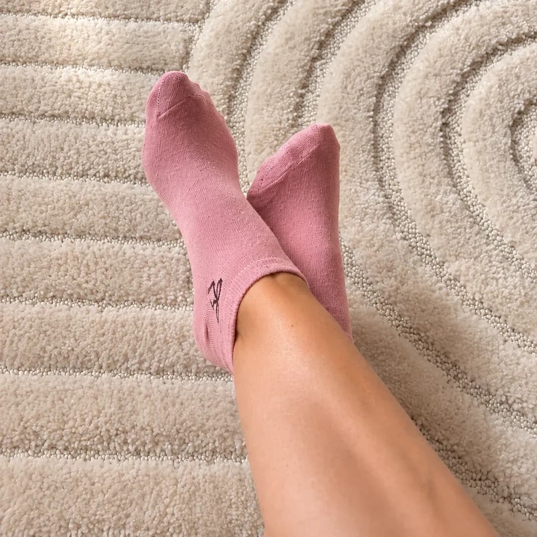 Getragene rosa Sneakersocken – 1 Tag getragen