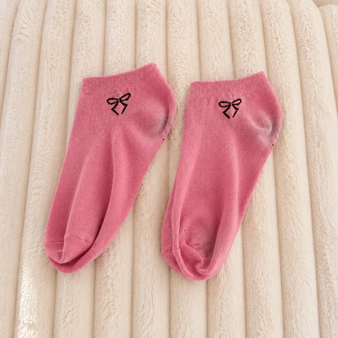Getragene rosa Sneakersocken – 1 Tag getragen
