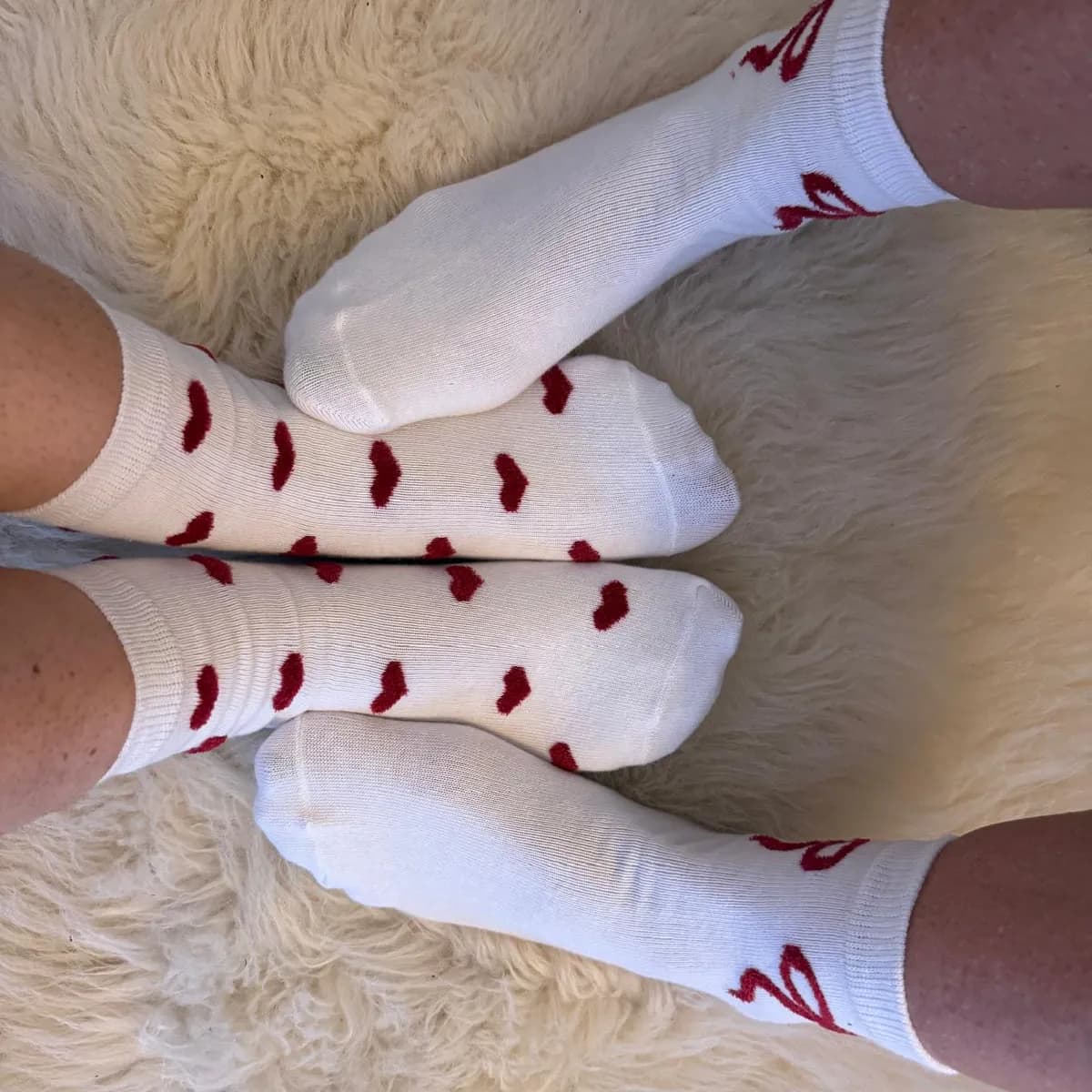 Süße getragene Socken 12 Std Gr.38 Schwestern Füße