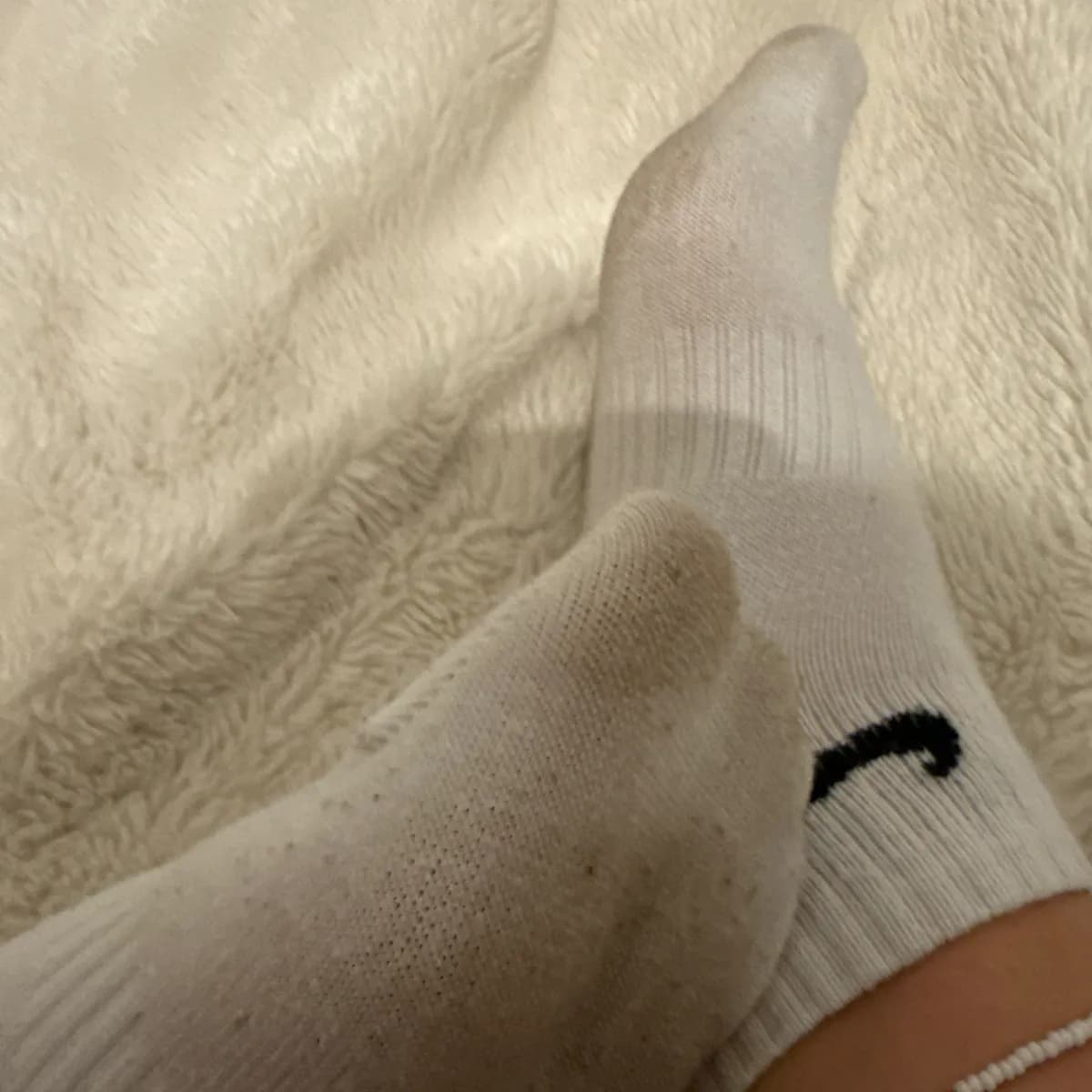 Getragene Socken