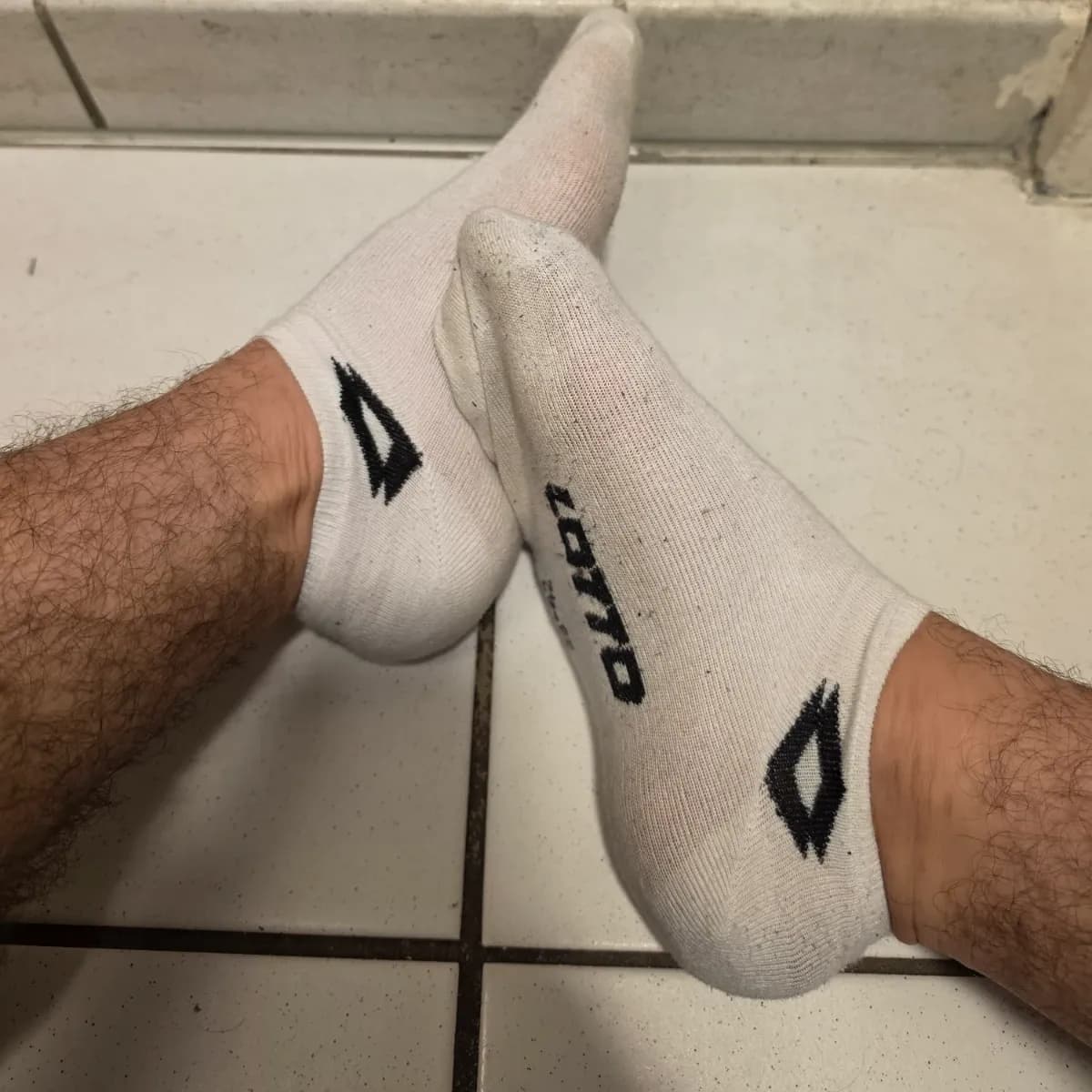 Weiße Lotto Socken Gr. 39–42 – 2 Tage getragen