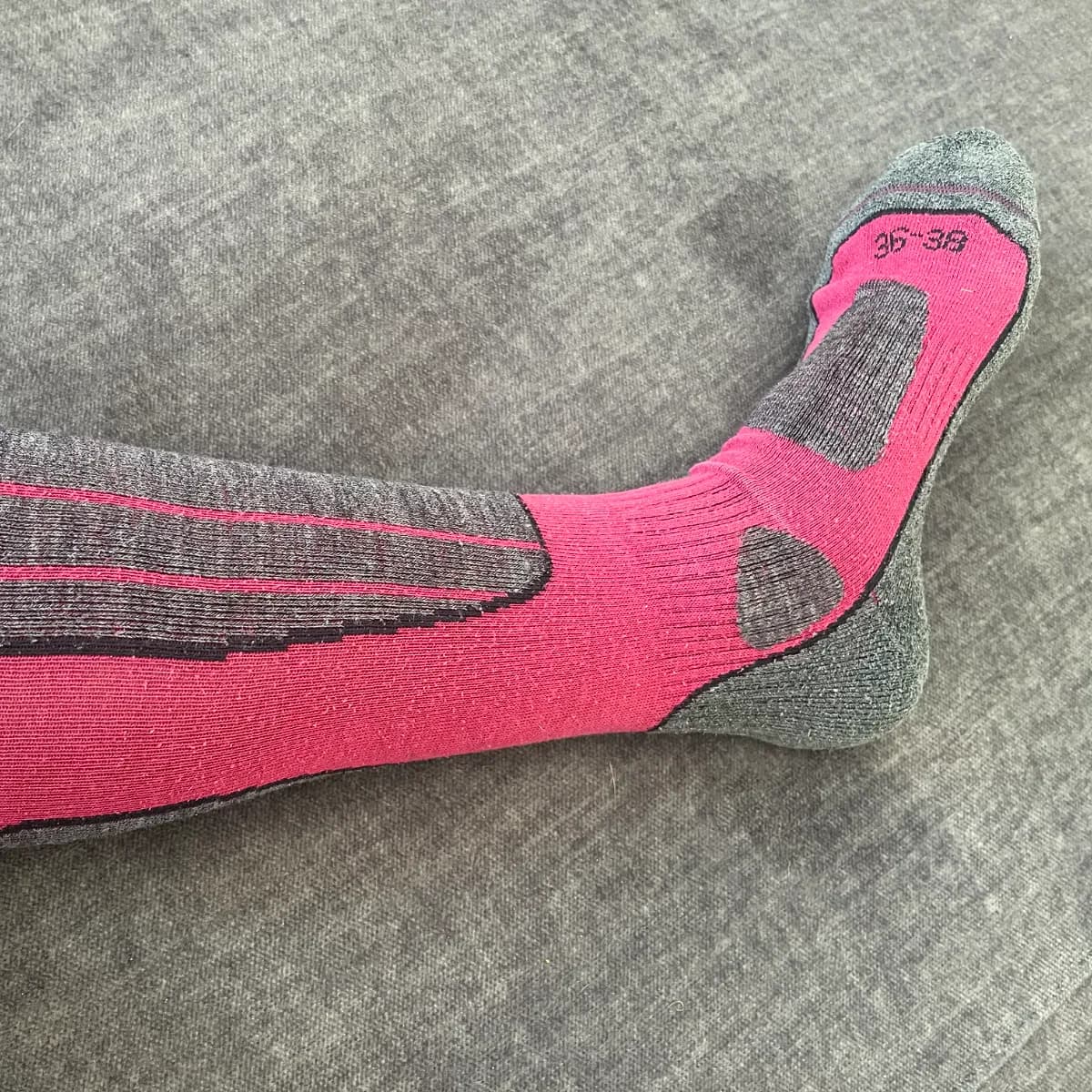 Pink-Graue Reitsocken Gr.36