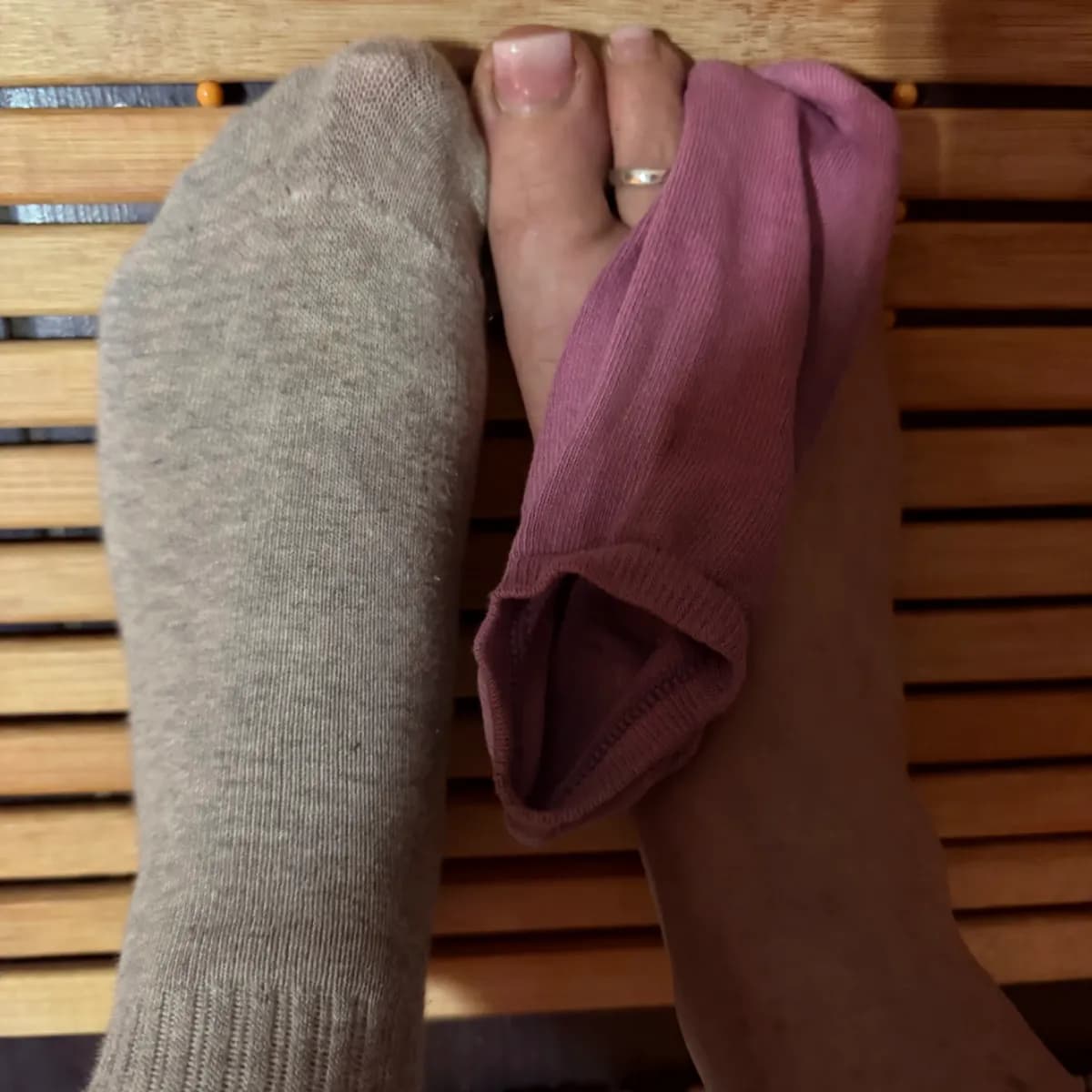 Getragene Socken
